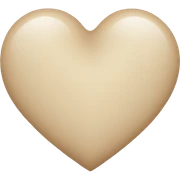 beige heart sticker