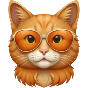 Cat with sunglasses sticker