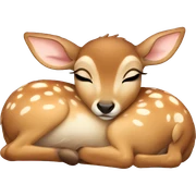 baby Deer sleeping sticker