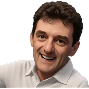 smiling boy in white shirt sticker
