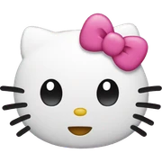 Hello kitty face sticker