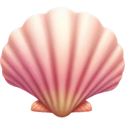 Pink ocean shell  sticker