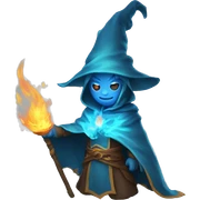 little blue spirit flame mage sticker