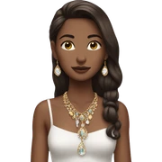brunette girl like photo with jewelry sticker