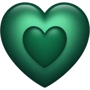 Dark green heart  sticker