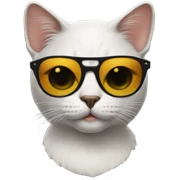 Cat with sunglasses sticker