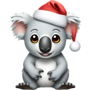 Koala with a Santa hat sticker