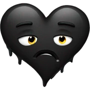 Black broken heart  sticker