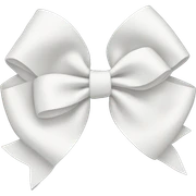White bow sticker