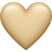beige heart sticker