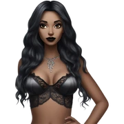 Hyper Realistic Goth victoria secret model sticker