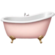 Pale pink bathtub and shower sticker