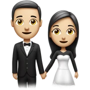 Pareja de esposos blanco y negro  sticker