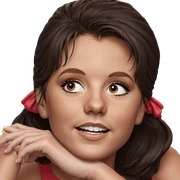 girl with brown hair portrait sticker