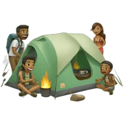 camping with friends sticker