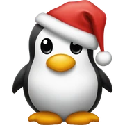 Weihnachts Emoji mit mehreren Pinguinen sticker