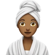 Woman in towel sticker