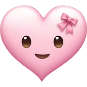 Light pink heart with bow sticker