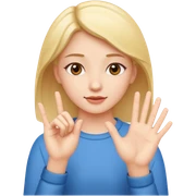 Una chica haciendo lengua de señas sticker