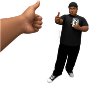 boy in black shirt indoors sticker