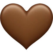 brown heart sticker