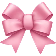 light pink ribbon bow sticker