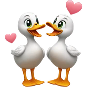 Ducks in love sticker