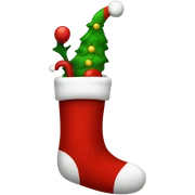 Santa sock sticker