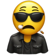 sad face crying smoking with sunglasses sticker