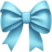 Light blue bow sticker