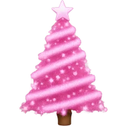 Pink Christmas tree  sticker