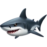 Shark with a top hat sticker