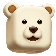 Bear-shaped marshmallows sticker