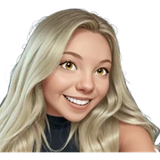 smiling girl with long blonde hair sticker