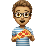 my emoji eating pizza sticker