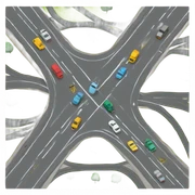 crossing highways sticker