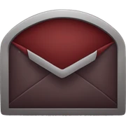 Dark red mail sticker