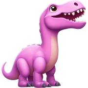 Pink dinosaur  sticker