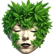 dreaming under green leaves sticker