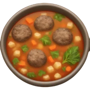 Vegetable soup with meatballs sticker