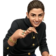smiling boy with jewelry indoors sticker