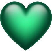 dark green heart sticker