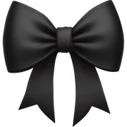Black coquette bow with only back in it and no other colour  sticker