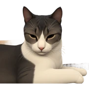 realistic cat with closed eyes sticker