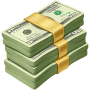 small stack of cash sticker