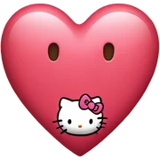 hello kitty heart sticker