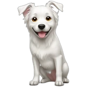 white dog sticker