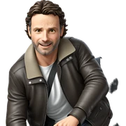 smiling boy in leather jacket sticker