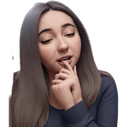 girl with closed eyes indoors sticker