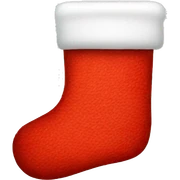red Christmas stocking sticker
